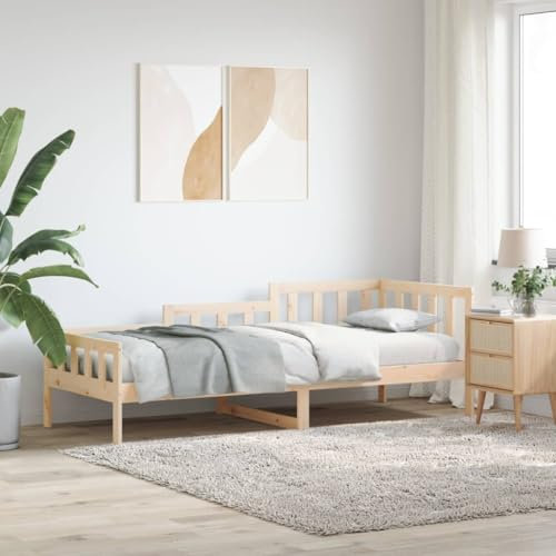 LAPOOH Tagesbett 80x200 cm Massivholz Kiefer, Bettgestell, Jugendbett, Schlafzimmer Bett, Bed Frame - 840367