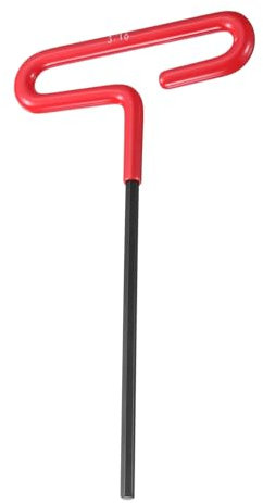 sourcing map T Handle Hex Key Wrench 3/16 SAE Long T-Key Hexagon Wrenches Spanner Repair Tool with Cushion Grip