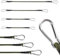 4Pcs Elastic Bungee Cord with Carabiner Clips, Double-Latch Outdoor Camping Elastic Rope, 30/60/90cm Climbing Hook Elastic Rope, Heavy Duty Mountaineering Elastic Rope for Luggage Traveling