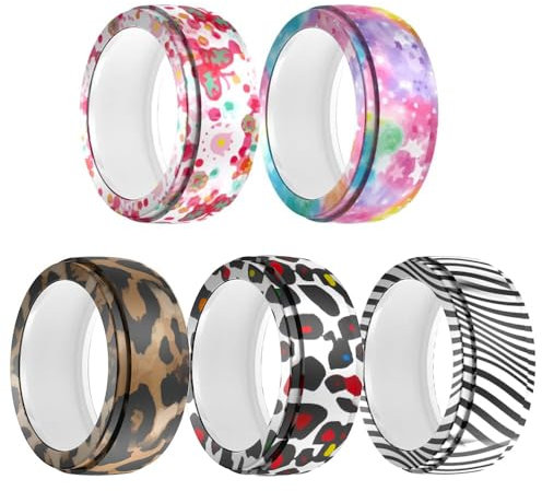5 Stück Ring Protector kompatibel für Oura Ring Gen 4/Oura Ring Gen 3/Samsung Galaxy Ring/ULTRAHUMAN Ring AIR/RingConn, Anti-Sturz Elastisches Silikon Ringschutz Hülle (S for 6/7/8/9/10)