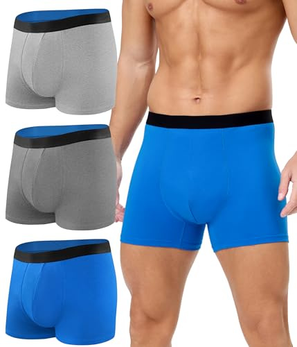 BEENIUBEE Inkontinenz Pants Männer,150ML Saugfähige Waschbare Baumwolle Inkontinenz Boxershorts Herren,Wiederverwendbare Auslaufsichere Unterhosen,Unterwäsche Trunks Herren 3er Pack(Mehrfarbig,2XL)