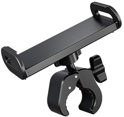 Geavonyg Universals Phone Tablets Mount for Bicycles Motorcycle Gym Supports 5-13Inch Screens and 15-45Mm Tubes Tablets Mount Gym Stand