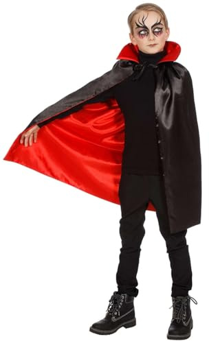 WILBERS & WILBERS - Dracula Umhang mit Kragen für Kinder | Für Vampir / Blutsauger Kostüme, Halloween