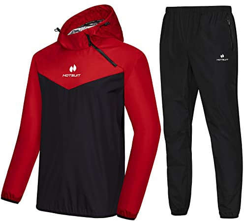 HOTSUIT Trajes de Sudoración Hombre Pérdida Peso Sauna Traje Deportivo Chaqueta Pantalón Ejercicios Fitness Trajes de Sudoración