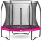 Salta Comfort Edition – ⌀183/213/251/305/366/396/427cm - TÜV geprüft – Schwarz/Grün/Pink - rundes Outdoor Trampolin, Gartentrampolin - Set mit Sprungmatte, Sicherheitsnetz, Federn, Randabdeckung