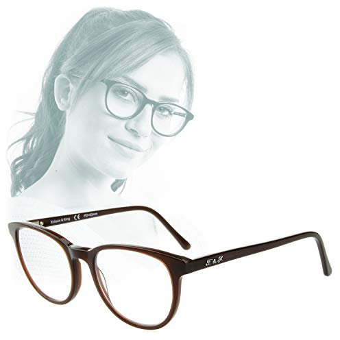 Edison & King Lesebrille Soul Mate mit Blue Light Protection im stylischen Nude-Look (chocolate, +3,00 dpt)