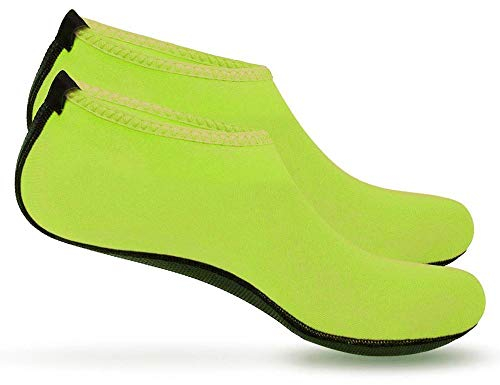 Boolavard Chaussure de Sport Nautique Chaussettes Slip-on Aqua Yoga Barefoot à séchage Rapide pour Hommes Femmes Enfants (Verde, Numeric_36)