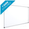 OFITURIA® Pizarra Blanca Magnética Lacada Con Marco De Aluminio Resistente Fácil De Borrar En Seco, Medida 45x30 cm