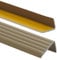 PVC Treppenkantenprofil Selbstklebend Winkelprofil Anti-Rutsch Treppenkante 41x25mm 1.30m, Messing