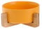 Jaune Pet Gamelles pour Chien et Chat Gamelles Chien Chat Céramique Support Bambou -Va au Lave-Vaisselle et Facile à Nettoyer