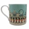 M & G Mustard & Gray London Seasons Mug – Fine Bone China Tea & Coffee Mug. London Souvenir with King’s Guard, London Landmarks. Made in England. (Summer Mug)