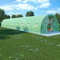 vidaXL Serre Tente Abri Plantes Serre à Fleurs Serre à Plantes Serre de Jardin Serre d'Extérieur 45 m² Vert 15x3x2 m