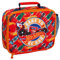 Hot Wheels Bolsa de almuerzo para niños, para coches, escuela, viajes, lonchera aislada con soporte para bebidas, Red, Talla única, Fiambrera