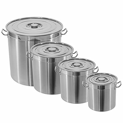 Gastronomie Kochtopf XXL aus Edelstahl in 5 Größen 20l, 30l, 45l, 70l, 90l auswählbar (30L = 35x35cm)
