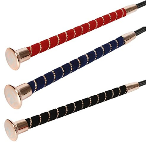 NETPROSHOP Luxus Dressurgerte Samt Rosegold 100 o. 110 cm Velourgriff mit Kristllsteinchen, Groesse:110 cm, Farbe:Bordeaux