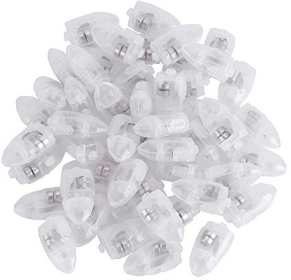 Mini LED Lights for Crafts Tiny Small Battery Operated Waterproof Outdoor LED Lights for Paper Lantern Ballon Wedding Party Decor Small Switch Control The on Off 50pcs(White Light)