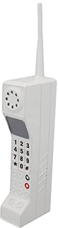 Asixxsix Retro Brick Cell Phone Ornament, Vintage Classic Cellular Phone Model Stylized Ornaments Retro Brick Cell Phone Model for Photography Props Decoration, Unique Gift (White)