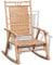 Makastle Garten Schaukelstuhl Bambus Schaukelsessel Relaxsessel Schwingsessel Schwingstuhl Gartenstuhl Schaukelliege Wohnzimmerstuhl Holzstuhl für Outdoor Garten Rasen Balkon, Braun