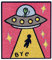 ZEGIN Aufnäher, bestickt, Design: Auf Wiedersehen Erde, UFO X-Datei, 6,5 x 7,5 cm, zum Aufbügeln oder Aufnähen, 1 Stück