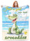 Krokodile Decke Kinderzimmer Alligator Dekor Überwurf Decke Comfy Plüsch Flanell Fleece Warm Weich Flauschig Fuzzy Decke Alligator Stuff Geschenke für Mädchen Baby Kinder Jungen Kleinkinder für Bett