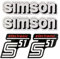 Dekorsatz WEISS Simson S51 Electronic Aufkleber Set Dekor Premium Retro DDR