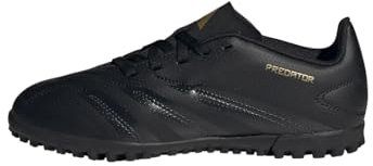 adidas Unisex Predator Club Junior Football Boots Turf, Core Black/Carbon/Gold Metallic, 11 UK