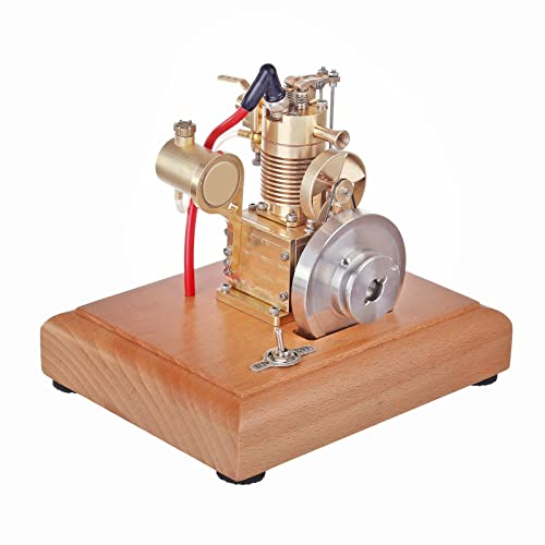 DUZU Verbrennungsmotor Modellbau, 1,6cc Luftgekühlt Einzylinder Viertaktmotor Bausatz Benzin Motor Bausatz, Mini Metall Motor Engine Kit für Technikbegeisterte