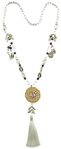 collezione alessandro Lange Kette Bahli aus echten Glasperlen