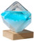 Besreey Storm Glass Wetterstation - Sturmglas Wetterstation - Sturmglas Zur Wettervorhersage - Wetterstation Glaskugel - Wetterglas Würfel | Kreative Wetterstation Wetter Prognose Mit Hölzern Sockel