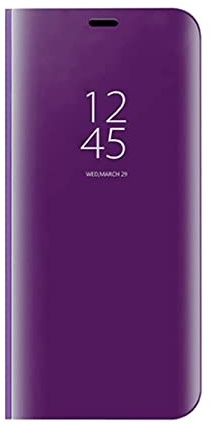 Dedux Funda Xiaomi Redmi Note 13 Pro Plus 5G / Redmi Note 13 Pro+ 5G - Modelo Inteligente Fecha/Hora Ver Espejo Brillante tirón del Caso Duro con para el Xiaomi Redmi Note 13 Pro+ 5G, Púrpura