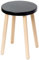 Spec-Wood Hocker - Barhocker - Küchenhocker - Blumenständer Holz - Kleiner Couchtisch - Pflanzenständer - Runder Hocker - Schwarz/Buche Natur