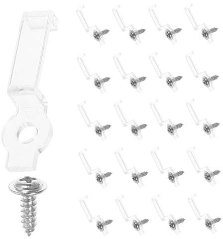 Veemoon 100stücke Led-lichtstreifen-montage-clip Lichtband Befestigungsklammern Einseitige Led-halter Schrauben Included Robustes Kunststoff Und Eisen Material