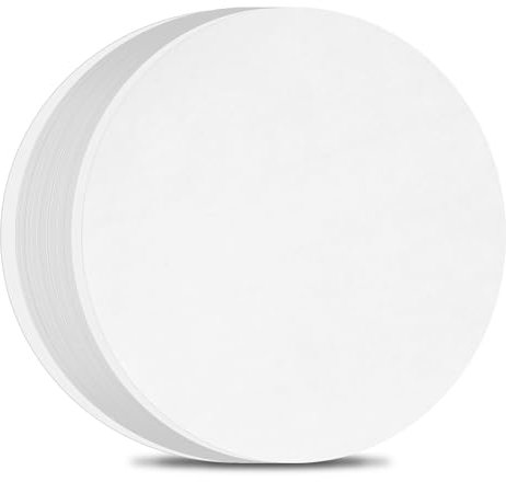 YUFDA Pergamentpapier, 25,4 cm, antihaftbeschichtet, zum Backen, vorgeschnittenes rundes Pergamentpapier für Tortilla-Presse, Kuchenform, Elektrogrills, 100 Stück