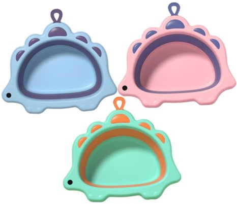 Vaguelly 3stücke Waschbecken Für Junge Mädchen Cartoon Tragbar Gesicht Fußwaschbecken Haushalts Babywaschbecken Badezimmer Camping Waschbecken