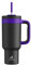 POWCAN 40 oz Tumbler with Handle, 2-in-1 Straw and Sip Lid, Leakproof, Dishwasher Safe, Insulated Stainless Steel Travel Coffee Mug, Keeps Cold for 34 Hours, Fits in Car Cup Holder (Iris)