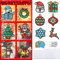 TGFIX 12Pcs Weihnachten Basteln Kinder Weihnachten Bastelset Papier Weihnachtsdeko zum Basteln DIY Weihnachten Fensterbilder Kreativsets Weihnachtsbasteln für Jungen Mädchen Weihnachtsgeschenke