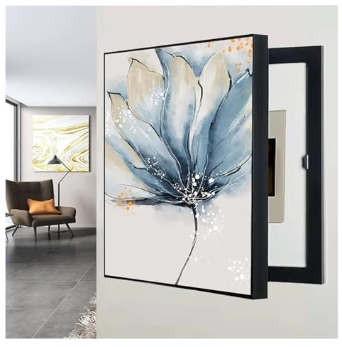 Qulamrdk Cache Compteur Electrique Mural Cache-Compteur Électrique D'intérieur Boîte Distribution Peinture Décorative Peinture Décorative Cache Compteur Linky(A,35x45cm)