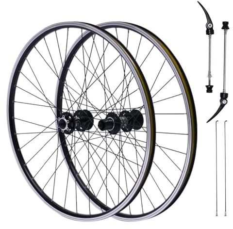 Mountainbike Laufradsatz 29 Zoll, MTB Hinterrad Vorderrad Fahrrad Laufrad, Disc, Doppelte Sechs Loch, Speichen Aluminium Felgen Schnellspanner für Mountainbike 8-12s Kassette (Blau)