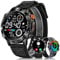 MEGALITH Smartwatch Uomo Chiamate Whatsapp: Android iOS Compatibile - Orologio da Polso Pressione Sanguigna Misura - Fitness Tracker Smart Watch Contapassi Sport Nero