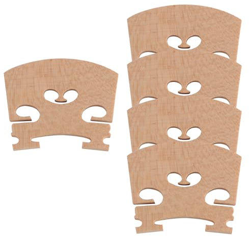 Laroal Puente de violín de 5 Piezas 4/4 Puente de violín de Madera para Accesorios de Instrumentos Musicales de violín