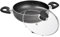 STL Hard Anodized Deep Kadhai with Lid 24cm, 4mm Thick, Natural Stick-Free, Scratch Resistant, Durable, Metal Spoon Friendly, Induction & Gas Compatible