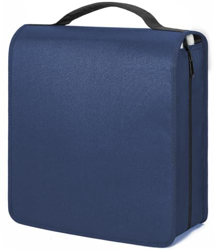 OUUTMEE DVD-Hülle, CD-Hülle, extra große Titelhülle, 200 Disc-Einheiten und 100 Buchhüllen, Blau