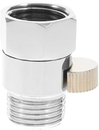 UKCOCO Duschdurchflussregelventil Kupfer Absperrventil Wasserstopper Für Handbrause Schlauchanschluss Badezimmer Wassersteuerung