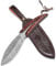 Coltello da Caccia Lama Fissa Bushcraft: Coltello Campeggio Fodero in Pelle Coltelli Sopravvivenza