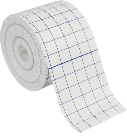 Medizinisches Klebeband,5cm x 10m,Flexibles und Selbstklebendes Verbandband,Nicht Gewebtes Fixierband in Weiß,für die Befestigung von Verbänden und zur Sportverletzungsrehabilitation (5cm×10m)