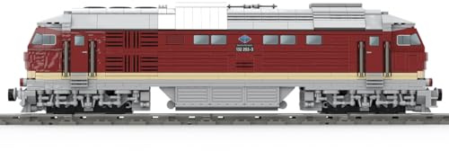 LootPop Elektrisches Zug-Bausteinset, E-Lok BR132 Modell-Bausatz, 6-Achs-Struktur mit Motor – Klassische Straßenbahn (Dynamische Version mit Geschwindigkeitsregelung / 1454 Teile)