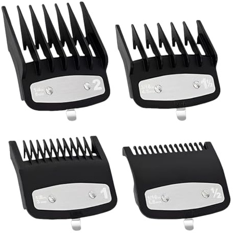 LKJAUOZ 4 Stück Haarschneidemaschine Aufsätze für Wahl,Haarschneider Führungskämme,Bartschneider Aufsteckkamm Set,Magic Clip Trimmer Rasierer