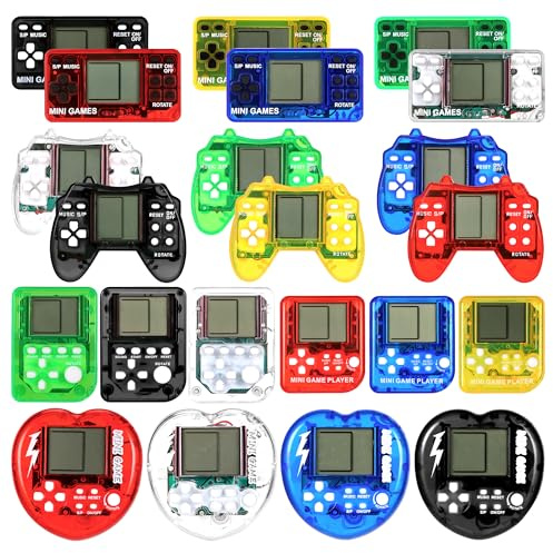 22pcs Gaming Party Bag Fillers for Kids, Video Games Party Bag Fillers | Fun & Portable, Mini Game Console Keyrings for Kids, Ideal Party Favours for Boys Girls Prizes & Return Gifts
