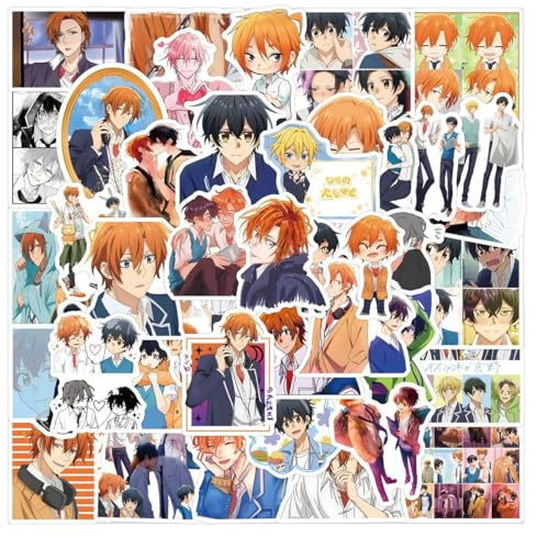Sasakis and Miyanos Aufkleber, 110 Pcs Figur Vinyl Wasserdichte DIY Stickers Für Wasserflasche Scrapbook Skateboard, Sasakis and Miyanos Manga Merch
