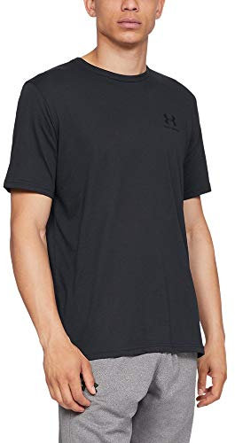 Under Armour Men's Sportstyle Left Chest Short Sleeve T-Shirt, Black, XL Tall